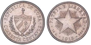 40 Centavos 1915-1920