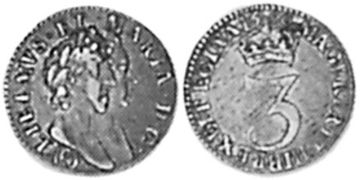3 Pence 1689-1691