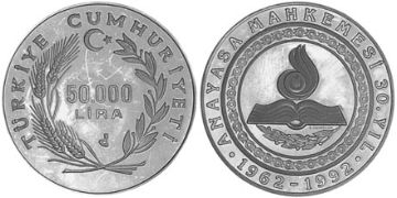 50000 Lira 1992