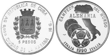5 Pesos 1990