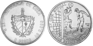 5 Pesos 1991