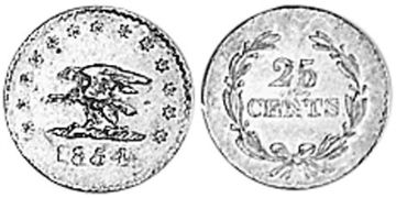1/4 Dollar 1854