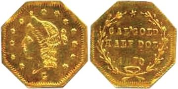 1/2 Dollar 1869-1870