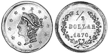 1/2 Dollar 1870