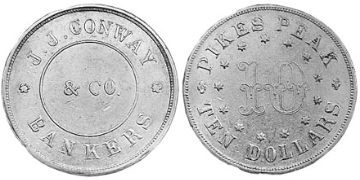 10 Dollars 1861