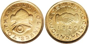 2-1/2 Dollars 1849