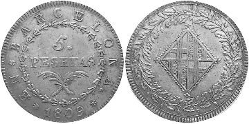 5 Pesetas 1808-1814