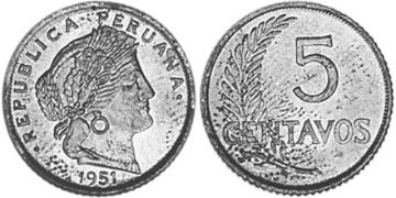 5 Centavos 1949-1951