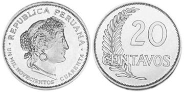 20 Centavos 1940-1941