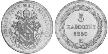 5 Baiocchi 1849-1850