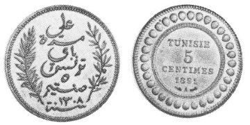 5 Centimes 1891-1893