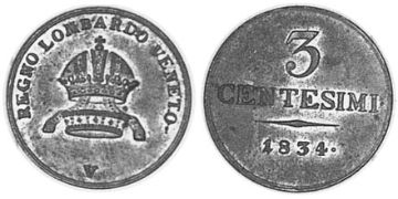 3 Centesimi 1822-1834