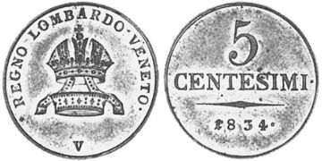 5 Centesimi 1822-1834