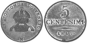5 Centesimi 1849-1850