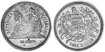 25 Centavos 1881-1889