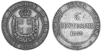 5 Centesimi 1859