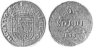 5 Soldi 1833-1838
