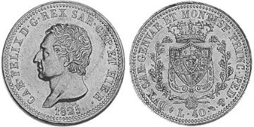 40 Lire 1822-1831