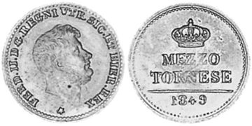 1/2 Tornese 1848-1854
