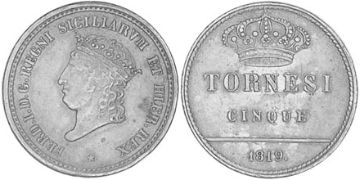 5 Tornesi 1819-1820