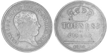 5 Tornesi 1826-1827