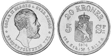 20 Kroner 1874-1875