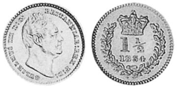 1-1/2 Pence 1834-1837