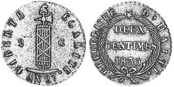 2 Centimes 1828-1842