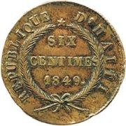 6 Centimes 1849