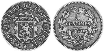 5 Centimes 1854-1870