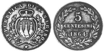 5 Centesimi 1864-1894
