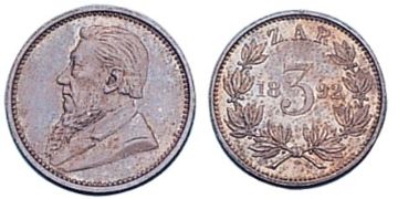 3 Pence 1892-1897