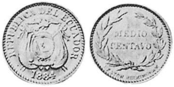 1/2 Centavo 1884