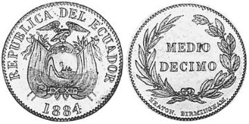 1/2 Decimo 1884-1886