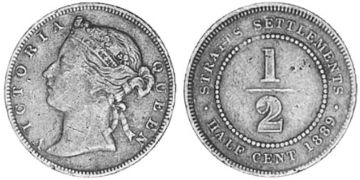 1/2 Cent 1889-1891