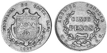 5 Pesos 1867-1870