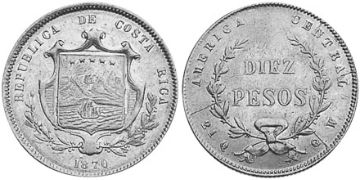 10 Pesos 1870-1872