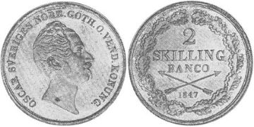 2 Skilling 1845-1855