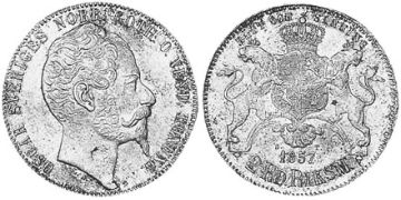 2 Riksdaler Riksmynt 1857