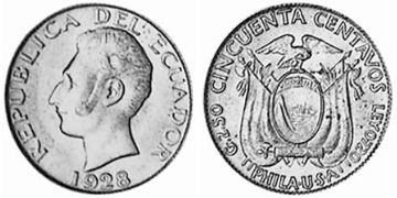 50 Centavos 1928-1930
