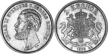 2 Kronor 1876-1880