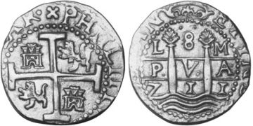 8 Escudos 1710-1746