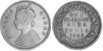 1/4 Anna 1862-1876