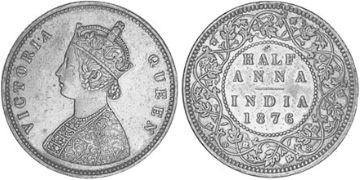 1/2 Anna 1862-1876