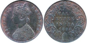 1/2 Rupie 1877-1900