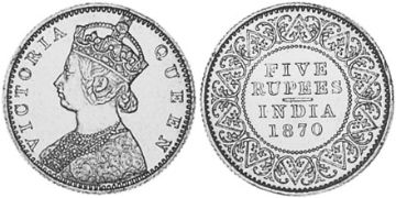 5 Rupies 1870