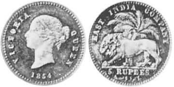 5 Rupies 1854