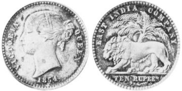 10 Rupies 1854