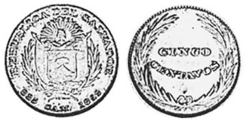 5 Centavos 1892-1893