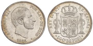 50 Centimos 1880-1885